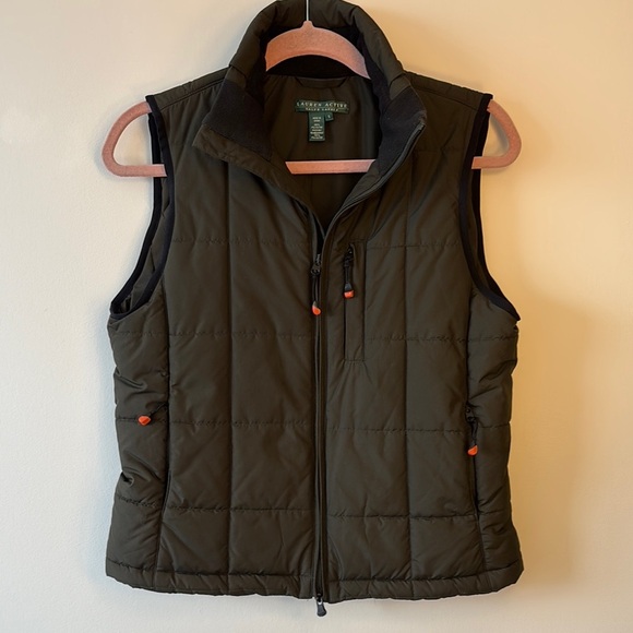 Ralph Lauren Olive Green Quilted Vest - Picture 1 of 4